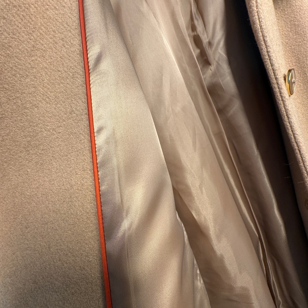 Andrew Marc Tan Trench Coat with Button Details - Picture 5 of 10